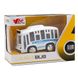 Игрушка детская - Автобус 1:36, инерционный, музыкальный, 7,5x5x4 см, белый, металл (A872784MK-W-1) A872784MK-W-1 фото 1