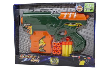 Іграшка дитяча - пластиковий пістолет, 6 куль, зелений (DSS11008-1) DSS11008-1 фото