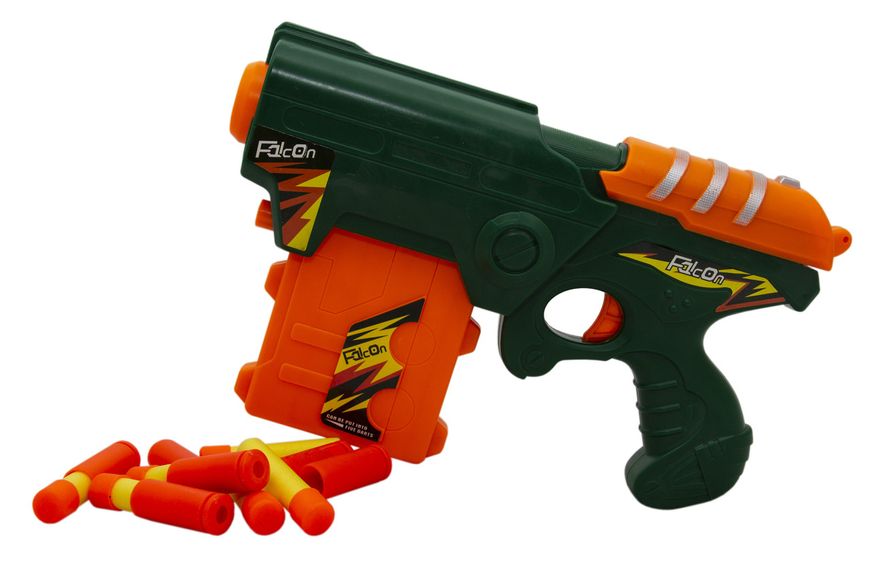 Іграшка дитяча - пластиковий пістолет, 6 куль, зелений (DSS11008-1) DSS11008-1 фото