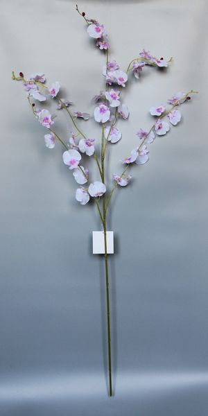 Штучна гілка Орхідея, тканина, пластик, 88 см, рожева (630164) 630164 фото