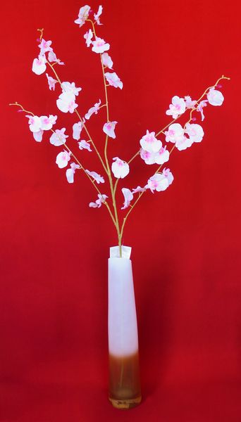 Искусственная ветка Орхидея, ткань, пластик, 88 см, розовый (630164) 630164 фото