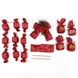 Набір ялинкових іграшок - новорічний, 14 шт, 26x38 см, червоний, текстиль (470594) 470594 фото 2