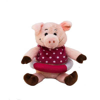 Мягкая игрушка - поросенок-спасатель, 21 см, розовый, полиэстер (M1719921C-1) M1719921C-1 фото