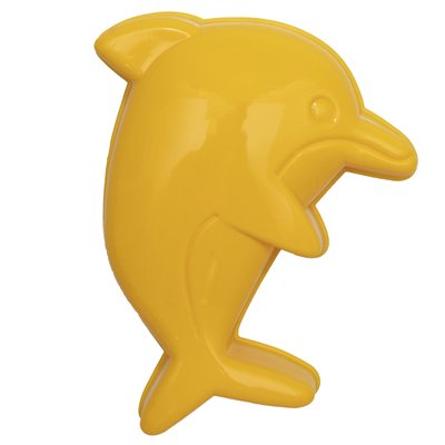 Формочка - дельфин, 16,5x13x3 см, желтый, пластик (JH2-018-1) JH2-018-1 фото