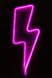Неоновый светильник настенно-потолочный ночник - Молния, 14,5x2,3x35,3 см, USB провод (141431) 141431 фото 1