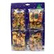 Набір ялинкових іграшок - новорічний, 12 шт, 26x38 см, золотистий, текстиль (470617) 470617 фото 1