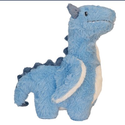 М'яка іграшка - дракончик, 23 см, блакитний, поліестер (396343) 396343 фото