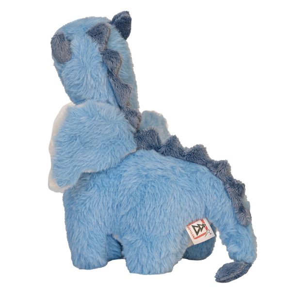 Мягкая игрушка - дракончик, 23 см, голубой, полиэстер (396343) 396343 фото