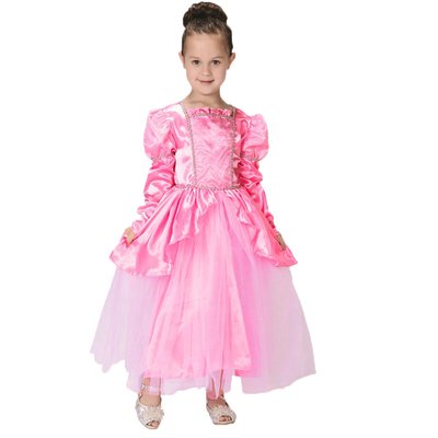Дитячий карнавальний костюм маленька принцеса, зріст 110-120 см, рожевий, віскоза, поліестер (CC275B) CC275B фото