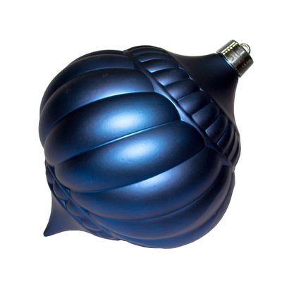Большая елочная игрушка - тыква, 30 см, пластик, синий (890247) 890247 фото