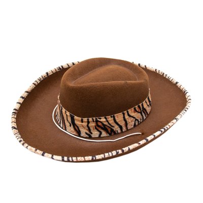 Фетровая шляпа, 55-56 см, коричневый, фетр (460052-1) 460052-1 фото