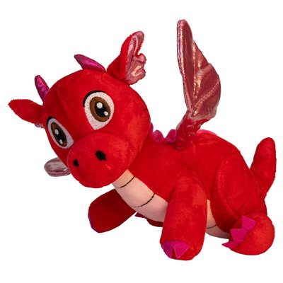 М'яка іграшка - дракончик, 20 см, червоний, поліестер (396374) 396374 фото