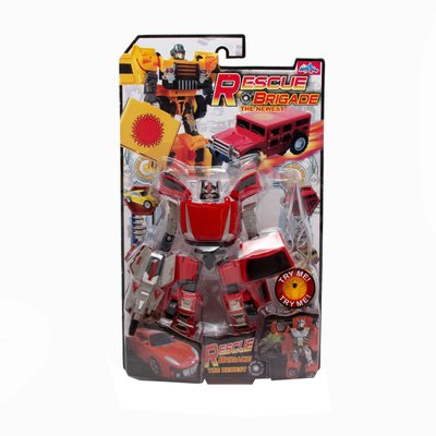 Трансформер робот-рятувальник зі світловим мечем, сірий з червоним, пластик (3888-4) 3888-4 фото