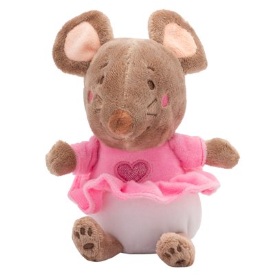 М'яка іграшка - щур в платті, 15 см, коричневий, рожевий, хутро штучне (D1826214-3) D1826214-3 фото
