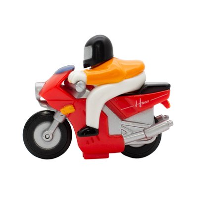 Игрушка заводная - мотоцикл Aohua, 5,2x4,5x3 см, красный, пластик (SM-50C-1) SM-50C-1 фото