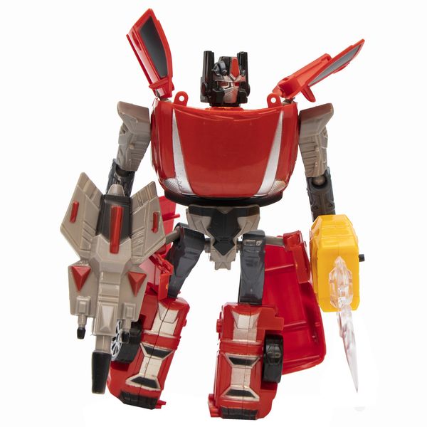 Трансформер робот-рятувальник зі світловим мечем, сірий з червоним, пластик (3888-4) 3888-4 фото