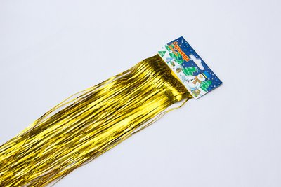 Новорічна прикраса - дощик, 100x24 см, ПВХ, золотистий (ГД-240/1,0-2) gd-240/1,0-2 фото