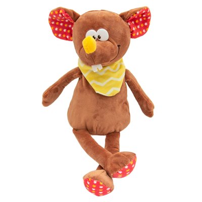 Мягкая игрушка - крыса с платочком, 26 см, коричневый, плюш (M1807526B-1) M1807526B-1 фото