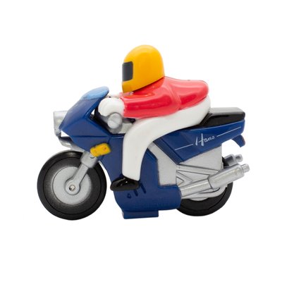Игрушка заводная - мотоцикл Aohua, 5,2x4,5x3 см, синий, пластик (SM-50C-2) SM-50C-2 фото