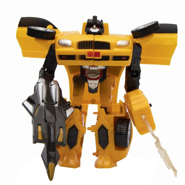 Трансформер робот-рятувальник зі світловим мечем, жовтий, пластик (3888-6) 3888-6 фото