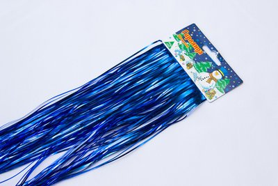 Новорічна прикраса - дощик, 100x24 см, ПВХ, синій (ГД-240/1,0-4) gd-240/1,0-4 фото