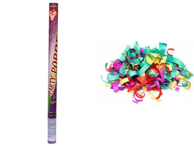 Хлопушка пневматическая, 50 см, "PARTY POPPERS", разноцветные бумажные фигурки (400218-1) 400218-1 фото