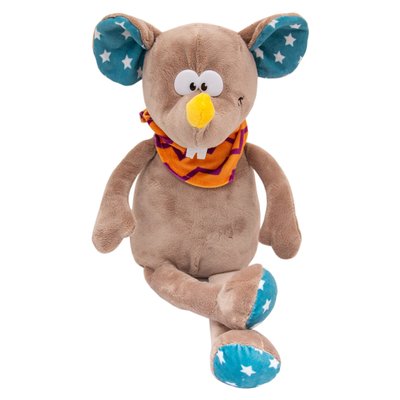 Мягкая игрушка - крыса с платочком, 26 см, бежевый, плюш (M1807526B-2) M1807526B-2 фото