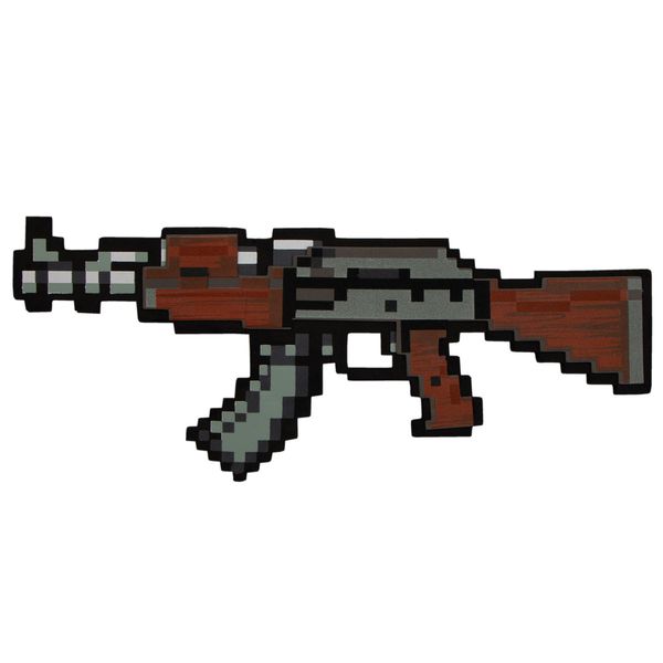 Набір піксельної м'якої зброї - автомат, штурмова гвинтівка, різнокольорові, EVA (518219) 518219 фото