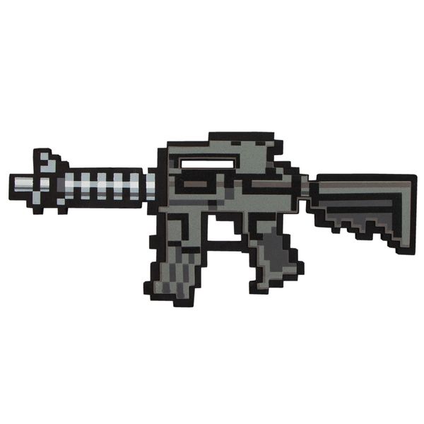 Набір піксельної м'якої зброї - автомат, штурмова гвинтівка, різнокольорові, EVA (518219) 518219 фото