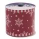 Декоративное украшение - ленточка в рулоне красная со снежинкой, 3 м, 6,3 см, красная, полиэстер (080556-1) 080556-1 фото 3
