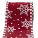 Декоративна прикраса - стрічка в рулоні червона зі сніжинкою, 3 м, 6,3 см, червоний, поліестер (080556-1) 080556-1 фото 2
