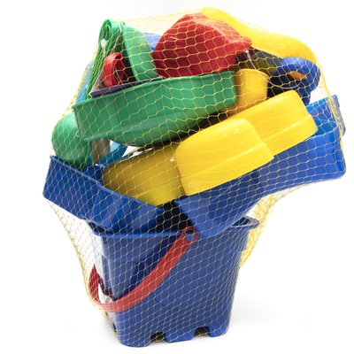 Великий пісочний набір - Jiahe Plastic, 22 шт, сітка, синій, різнокольоровий, пластик (JH003) JH003 фото