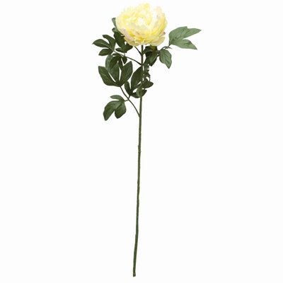 Искусственный цветок Пион, 83 см, белый, пластик (130344) 130344 фото