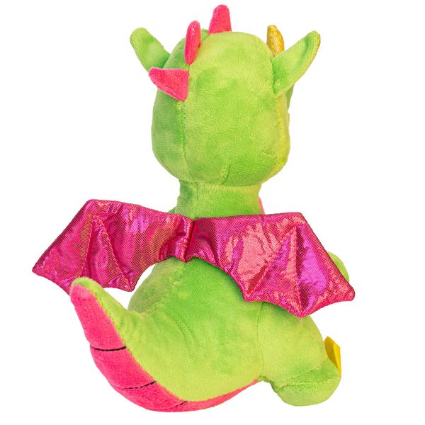 Мягкая игрушка - дракончик, 20 см, зеленый, полиэстер (396411) 396411 фото