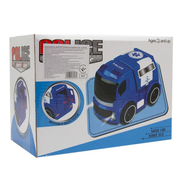 Іграшка дитяча - Поліцейська Машина, 19 см, зі світловими ефектами, синій, пластик (A849539U) A849539U фото