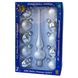 Набор елочных игрушек - шары с верхушкой, 11 шт, D6 см, серебристый, стекло (390250-1) 390250-1 фото 2