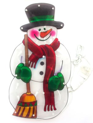 Светодиодная декорация - Снеговик, 45x23,5 см, 20л, пластик, IP20 (640096) 640096 фото