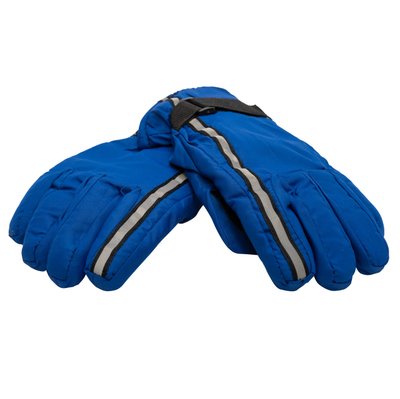Водоотталкивающие детские (подростковые) лыжные перчатки, размер 15, синий, плащевка, флис, синтепон (517069) 517069 фото