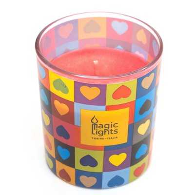 Ароматична свічка Magic Lights, аромат Полуниця, серце, 7,5*8,4 см, червона (40010-1) 40010-1 фото