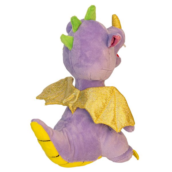 Мягкая игрушка - дракончик, 20 см, фиалковый, полиэстер (396428) 396428 фото