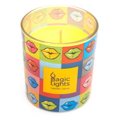 Ароматична свічка Magic Lights, аромат Ваніль, губи, 7,5*8,4 см, жовта (40010-2) 40010-2 фото