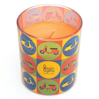 Ароматическая свечка Magic Lights, аромат Апельсин, скутер, 7,5*8,4 см, оранжевая (40010-3) 40010-3 фото