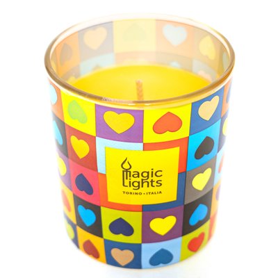 Ароматическая свечка Magic Lights, аромат Ваниль, сердце, 7,5*8,4 см, желтая (40010-8) 40010-8 фото