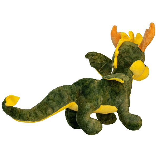 М'яка іграшка - дракончик плямистий, 23 см, зелений, поліестер (396442) 396442 фото
