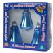 Набор елочных игрушек - колокольчики, 3 шт, 6 см, синий, стекло (390144-4) 390144-4 фото 2