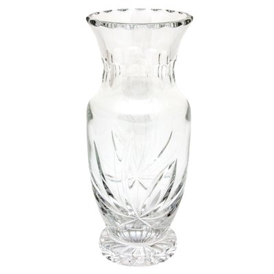 Хрустальная ваза - узор Цветок, 24,5 см, хрусталь (6412) vase6412 фото
