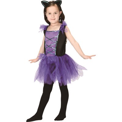 Детский карнавальный костюм летучая мышь для девочки, рост 92-104 см, черный, вискоза, полиэстер (CC283A) CC283A фото