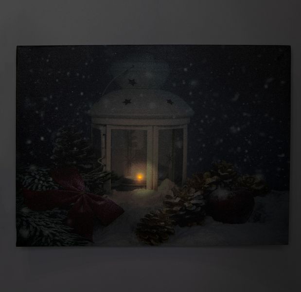 Картина, що світиться - нічник зі свічкою яка світиться, 1 LЕD лампа, 30x40x1,8 см (940027) 940027 фото