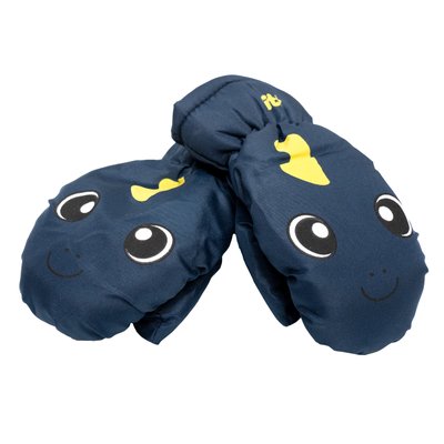 Водовідштовхувальні дитячі лижні рукавиці, розмір 12, синій, плащівка, фліс, синтепон (517199) 517199 фото