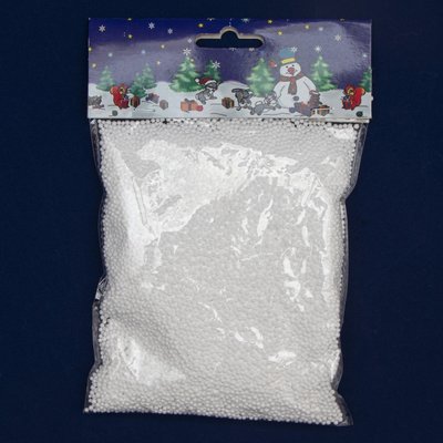 Искусственный снег, 1 упаковка, 16 г, белый, пенопласт (472789) 472789 фото
